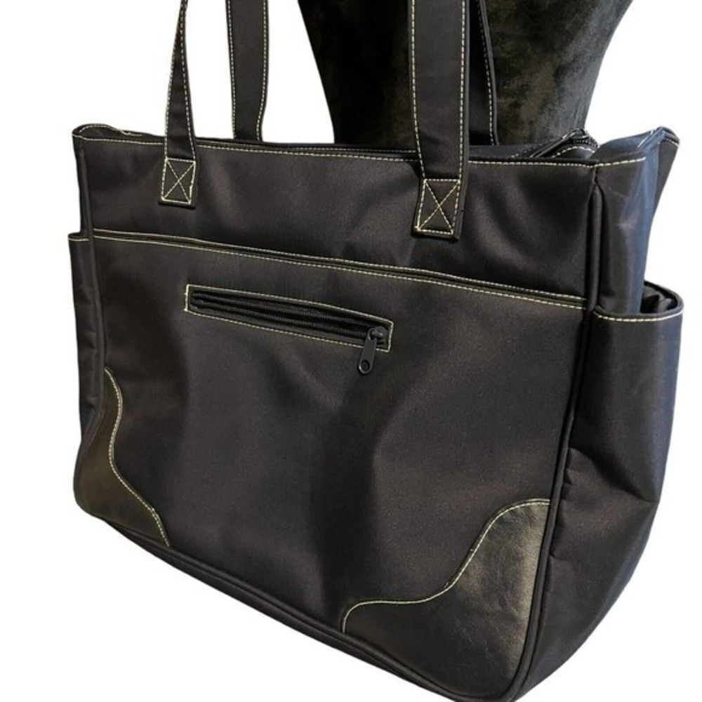 KD Kicker & David Design Navy Blue Diaper Bag Bottle Holder Multipurpose Tote
